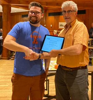 Ryan Corey (left) receiving the Best Paper Award at WASPAA.