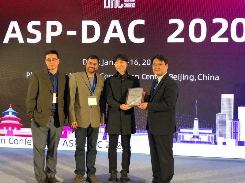 Rakesh Kumar (second from left) receiving his award in Beijing on January 13.