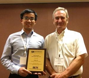 Zichao Ye and Les Allen with the Best Paper Award at NATAS 2016