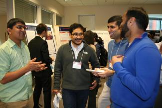 A group of students at the poster session.