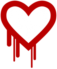 The logo that security firm Codenomicon designed to represent Heartbleed.