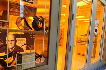 View into the Fab Lab in the basement of Everitt Lab.