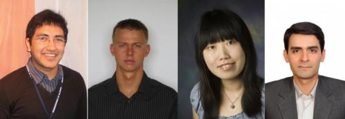 Deming Chen's students (L-R): Amit Sangai, Artem Rogachev, Christine Chen and Morteza Gholipour
