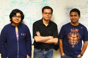 Sanorita Dey, Associate Professor Romit Roy Chourdhury, and Nirupam Roy.