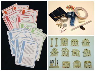 Included in Power Park are sets of info, task, challenge and prototyping cards that offer more directed play, as well as extra copper tape, LEDs, additional buildings and more to allow for extended play.