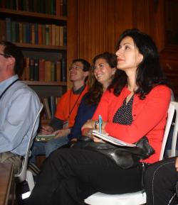 CSL Professor and co-chair Olgica Milenkovic listens intently during one of the 51 sessions at the 2013 Allerton Conference.
