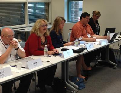 Curriculum Conference attendees participate in roundtable discussions during this year's ethics conference, which focused on building an ethical workplace culture.
