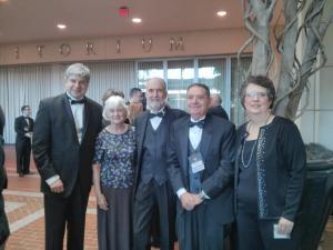 At the Inventors Hall of Fame Ceremony (from left): CSL Director William H. Sanders, Mary Ann Bitzer, Michael Walker, Don Bitzer and CSL Professor C.K. Gunsalus