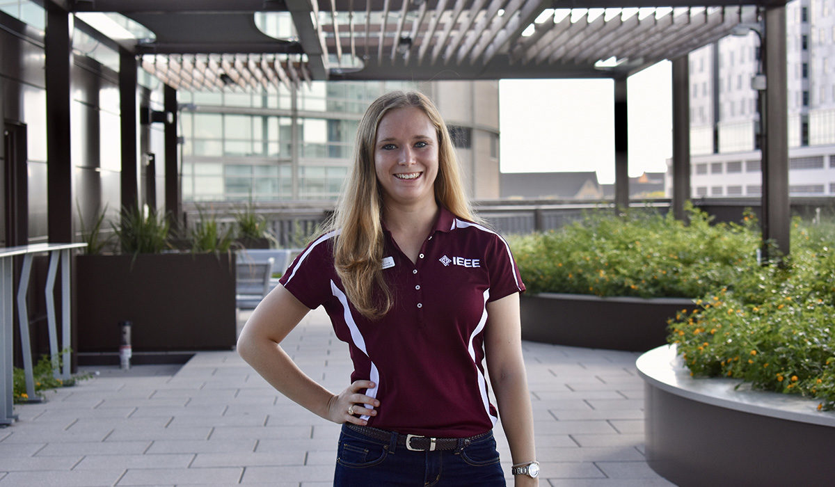 Illinois ECE graduate student Megan Culler (photo credit to IEEE USA InSight)