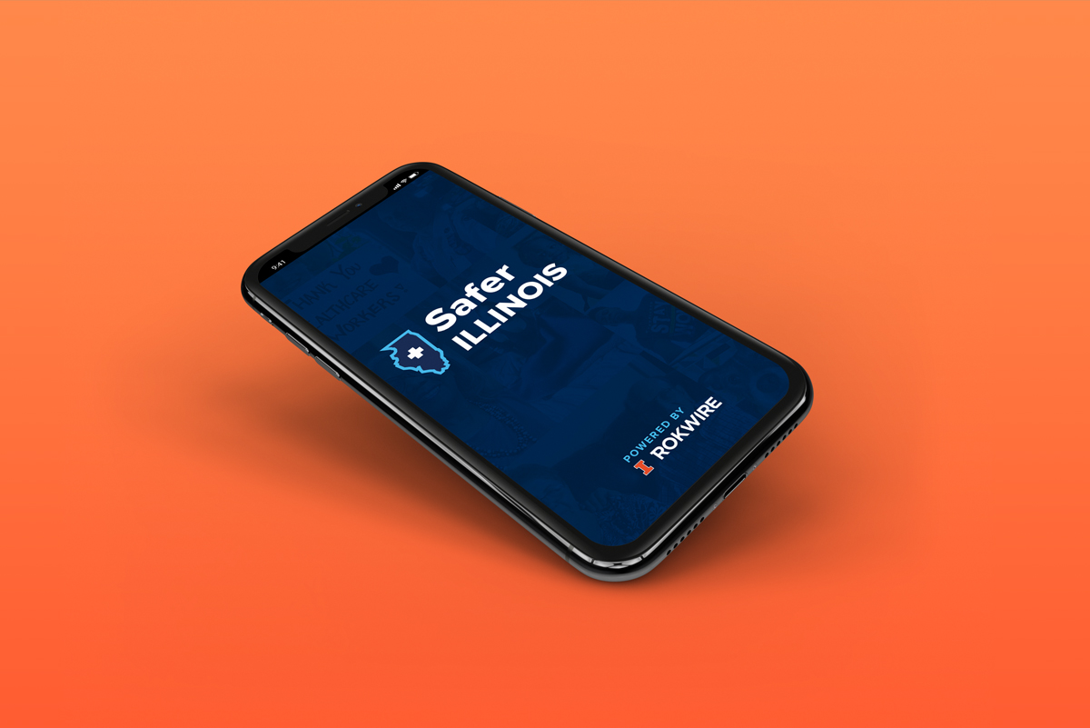 Safer Ilinois app on a cell phone.