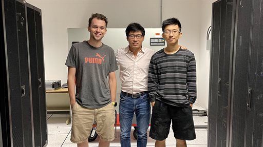 Reidys (left), Professor Huang (middle), and Sun (right)
